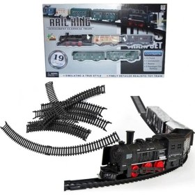 Resim Vardem Rail King Pilli Klasik Tren Seti 19 Parça Pilli Raylı Tren 