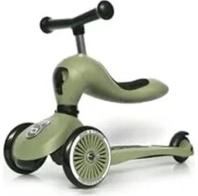 Resim Oturaklı Çocuk Scooter - Olive Renkli 