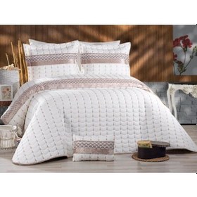 Resim Colors Micro Çift Kişilik Yatak Örtüsü Krem Cappucino (495154640) 