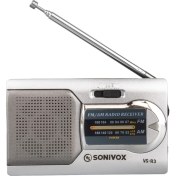 Resim Gümüş Renkli Cep Tipi Analog Fm Radyo Vs-R3 (4928) 