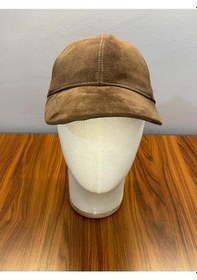 Resim Hamze %100 Süet Deri Erkek Kışlık Cap Şapka Camel 