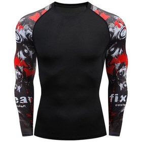 Resim Snapbuyerkek Spor Rashguard - Kaplumbağa Boyunlu Hızlı Kuruma Vücut Geliştirme Gömleği Chınagri Gri 
