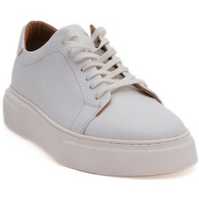 Resim Morven Erkek Beyaz Mevsimlik Casual Deri Spor Ayakkabı Beyaz 