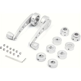 Resim Chuangyinshop Argent 2 Adet Alüminyum Alaşım Manuel Pencere Kolu Silindir Yenileme Ergonomik Kırmızı Kauçuk 