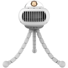 Resim Elektrikli Bebek Arabası Ahtapot Model Fan Beyaz 