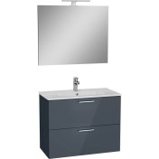 Resim VitrA Mia 75100 Banyo Dolabı Seti Çekmeceli 80 cm Antrasit 