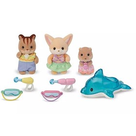 Resim Sylvanian Families Anaokulu Arkadaşları Havuz Eğlencesi Üçlüsü 5749 