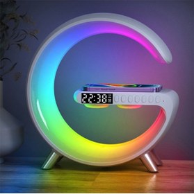 Resim toyigoo Ally 15W Kablosuz Şarj Standlı Bluetooth hoparlör RGB Gece Lambası-(1903) - tyigo9858-5814 