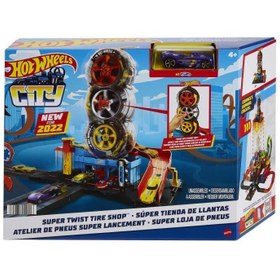 Resim Hot Wheels Super Twist Tire Shop HDP02 Lisanslı Ürün 