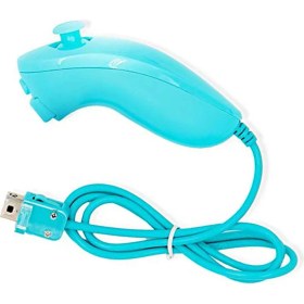 Resim Unbrand 8530 Nintendo Wii Kaymaz Tasarım Için 1:1 Kavisli Kablolu Oyun Denetleyicisi Uzaktan Kablo ile - Mavisi (Yurt Dışından) 