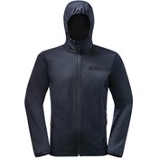 Resim Jack Wolfskin Düz Lacivert Erkek Polar Sweatshırt 1307471-1010 BORNBERG HOODY M Jack Wolfskin