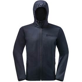 Resim Jack Wolfskin Düz Lacivert Erkek Polar Sweatshırt 1307471-1010 BORNBERG HOODY M 