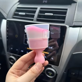 Resim Otomotiv Temizlik ve Bakımı İçin Plastik Saplı, Elektriksiz, Pembe Yumuşak Kıllı Havalandırma Toz Temizleme Fırçası - Araç İçi Detaylandırma Fırçası 