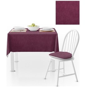 Resim Mürdüm Düz Renk Petek Dokuma Masa Örtüsü 140x220 