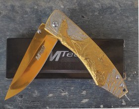 Resim Mtech MT-1005 gravürlü metal kabza çakı - MT-1005C 
