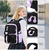 Resim Dream011 Pembe 3 Adet Kalp Şeklinde 15.6 Inch Laptop Sırt Çantası Büyük Kapasiteli Okul Seyahat Çantası Pembe 