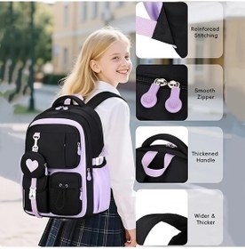 Resim Dream011 Pembe 3 Adet Kalp Şeklinde 15.6 Inch Laptop Sırt Çantası Büyük Kapasiteli Okul Seyahat Çantası Pembe 