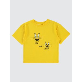 Resim Tom And Jerry Erkek Çocuk Tişört 2- 5 Yaş Sarı 
