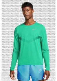 Resim Nike Run Division Rise 365 Running Crew Sweat Uzun Kollu Koşu Üstü Sweatshirt Yeşil 