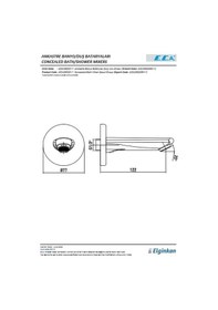 Resim Eca Lia 102159220-Y Çıkış Ucu Ankastre Banyo Bataryası 
