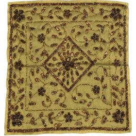 Resim El İşi Otantik İnce Kum Boncuklu Fiskos Masa Sehpa Örtüsü 5987 