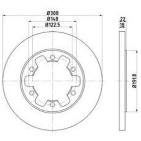 Resim DELPHI BG4680C FREN DİSKİ ARKA TRANSIT V363 14- 2.2 TDCI ÇİFT TEK 