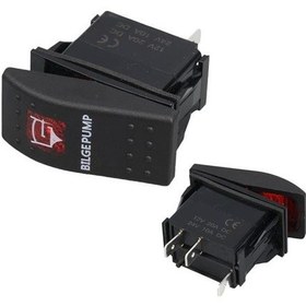 Resim Powermaster Sintine Pompa Sembollü Işıklı 3 Pinli On-off 12-24v Marin Switch 
