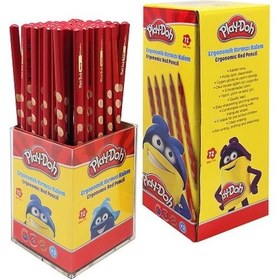 Resim Play-Doh Oluklu Kırmızı Kalem 72'li Stand 