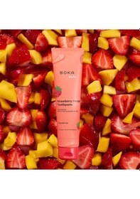 Resim Boka Kids Strawberry Mango N-ha Florürsüz Çocuk Diş Macunu 96gr 