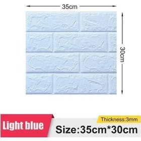 Resim Novahub Açık Mavi 1/5/10 Adet 35 30 Köpük 3d Stereo Duvar Kağıdı Çarpışma Önleyici Esnek Ambalaj Dekorasyon Su Geçirmez Duvar Kağıdı 10pcs 35 30 