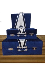 Resim Sonem Çeyiz Çeyiz Sandık Gelin Damat Çanta Bohça Kutusu 3lü 0556 