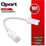 Resim Qport Q-Dp-Hdb Display Portundan Hdmı Çevirici (16 Cm) 