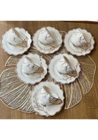 Resim Yamaç Home Valleria Sarmaşık 6 Kişilik Türk Kahvesi Fincanı 