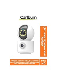 Resim Hareket Algılama Özellikli Çift Yönlü Ses Bulut Depolama 2 Mp+2 Mp Çift Lensli İç Mekan Wi-fi Kamera 