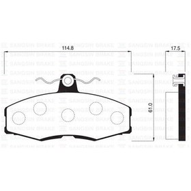 Resim SANGSING SP1028 Fren Balatası Ön Favorıt 89- Felıcıa 94- / Sıerra 83- 