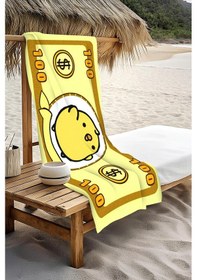 Resim Dijital Baskı Plaj Deniz Havlusu Civciv Figürlü Dolar Peştamal Hvl0107 Renkli 