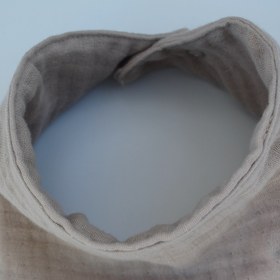 Resim elibaby %100 Pamuklu 8 Kat Muslin Kumaş Çift Çıtçıtlı Bebek Mama Önlüğü/ağız Mendili (Bej) 
