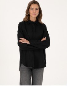 Resim Pierre Cardin Kadın Siyah Gömlek Desenli 50301078-vr046 Siyah 
