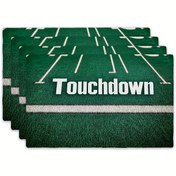 Resim 4'lü Kare Amerikan Servisleri - Malzeme, Canlı Futbol "Touchdown" Desenli Amerikan Spor Stili Sıcak Satış Masa Takımı Batılılar İçin (30.48 x 45.72 cm), Ev, Mutfak, Toplantılar, Doğum Günü Partisi Dekorasyonları, Tatil ve Yeni Eve Taşınma Hediyeleri İçin Uygun 