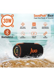Resim Juo SoundPeak Blaze 30W RGB Bluetooth Hoparlör Kablosuz Taşınabilir Speaker 