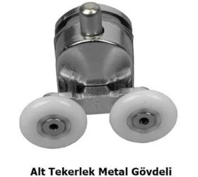 Resim Duşakabin Tekerleği Cam Kabin Tekeri Rulman Metal Gövdeli 8 Li Set Teker Çapı 22 mm 