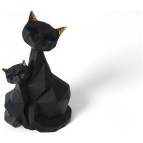 Resim Kübik Siyah Kedi 