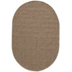 Resim İndia Kahve Oval Halı Salon Oturma Odası Çocuk Odası Yatak Odası Halısı 671 Kahve 