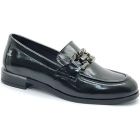 Resim Kids Club Shoes Venüs Lepus Hakiki Deri Comfort Casual Oxford Ortopedik Kadın Ayakkabı SİYAH-RUGAN 
