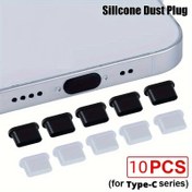 Resim 10 adet Silikon Cep Telefonu Toz Tıkacı Tip C Cep Telefonu Şarj Portu Koruyucu Kauçuk Toz Tıkacı Toz Kılıfı 