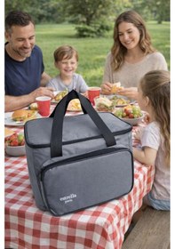 Resim Nova Termos Çanta Isı Yalıtımlı Termal Kamp Piknik Çanta Gri Gri 