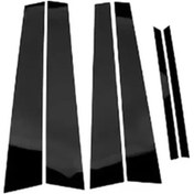 Resim Topnotch Black Carbon Volkswagen Jetta A5 Mk5 1k Glı Vento Bora 2006-2010 B C Pillar Siyah Pencere Kapama 