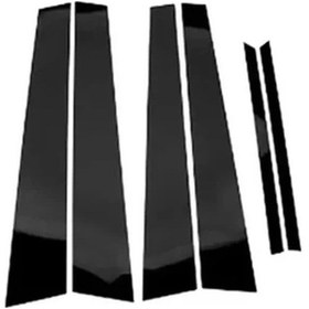 Resim Topnotch Black Carbon Volkswagen Jetta A5 Mk5 1k Glı Vento Bora 2006-2010 B C Pillar Siyah Pencere Kapama 