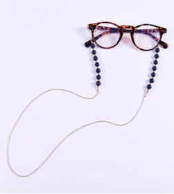 Resim platin hediyelik Kadın Lapis Taşı Doğal Taş Güneş Gözlüğü Zinciri Boncuklu Gözlük Ipi Askısı 
