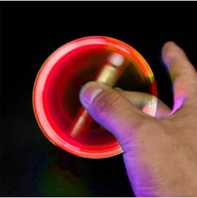 Resim Generic LED Işıklı Stres Giderici Fidget Spinner Kalem - 3'ü 1 Arada Tükenmez Kalem, Dönen Oyuncak 